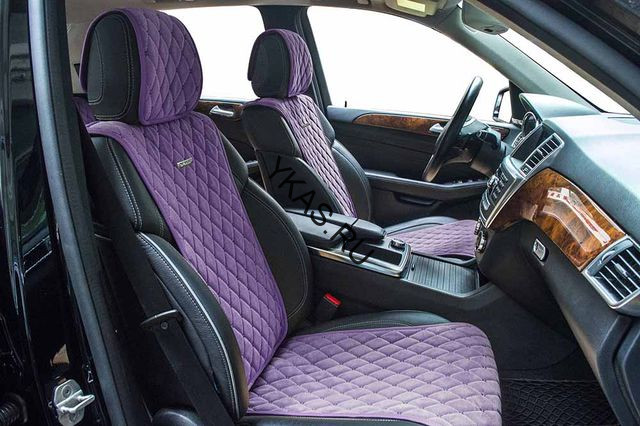 Накидки Фронт  «BULLET»  Фиолетовый/Фиолетовый/Фиолетовый  (велюр класса люкс) 2шт.