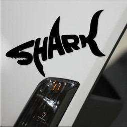 Наклейка  SHARK  15x6,6см Белый