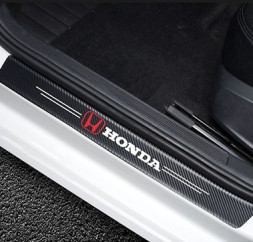 Наклейки защитные на пороги карбон (60см-2шт; 40см-2шт.) 4шт. HONDA