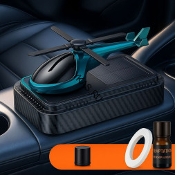 Игрушка на торпедо "вертолет" карбоновая платформа с ароматизатором, зеленый