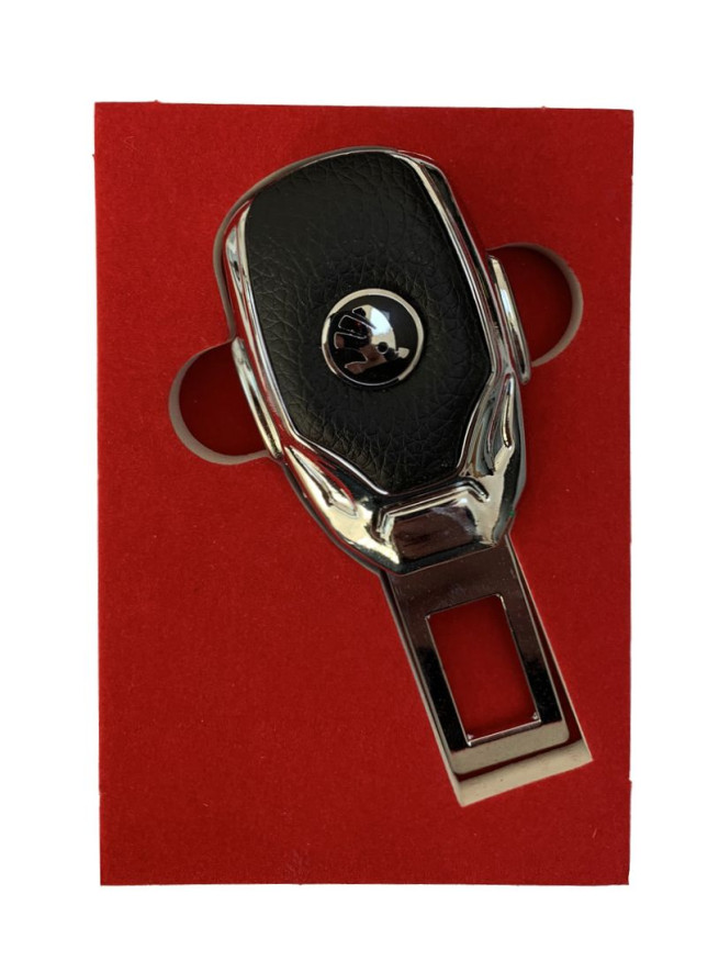 Блокировка ремня безопасности "SKODA"  1шт. (с вставкой)