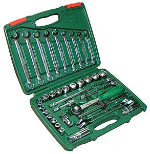 Инструмент HANS. Набор торц. головок  37 предметов 3/8" , 6-22 мм. и комбинир. ключей (ТК-37М)