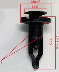 Клипсы  В=29,5 / Ш=18 мм.  (цена за упак. 10шт.)