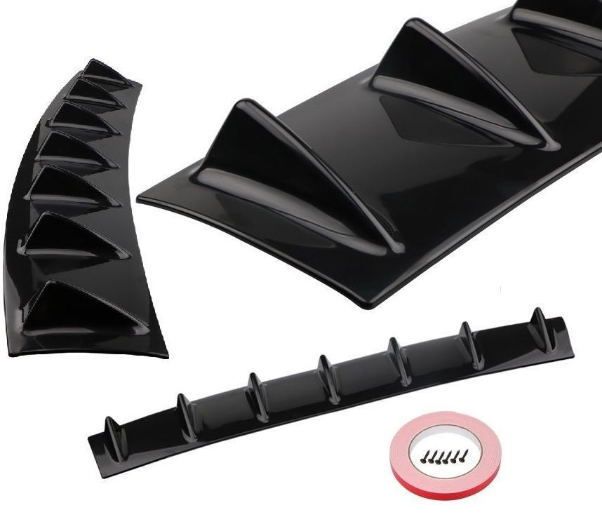 Накладка на задний бампер  "спойлер" 85x14см  черный