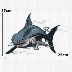 Наклейка  Акула 25*17см левый