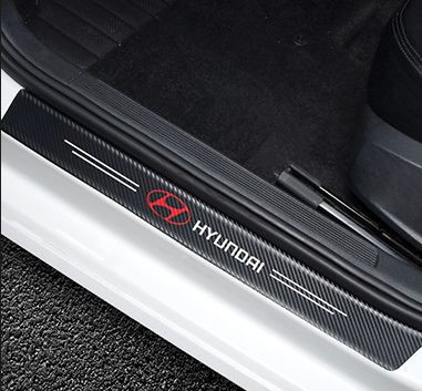 Наклейки защитные на пороги  карбон (60см-2шт; 40см-2шт.)  4шт.  HYUNDAI