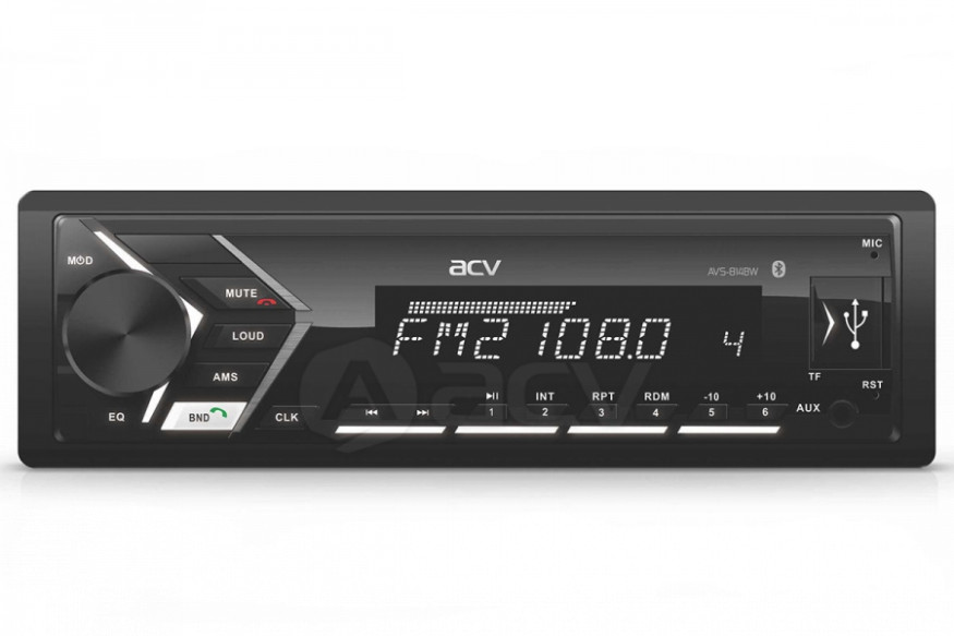 Автомагн.  ACV-816BW  (белый)  USB/SD/FM ресивер Bluetooth
