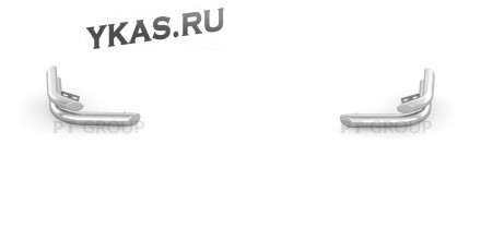 Защита заднего бампера двойная угловая 63/51мм (НПС) UAZ Patriot 2014- предзаказ