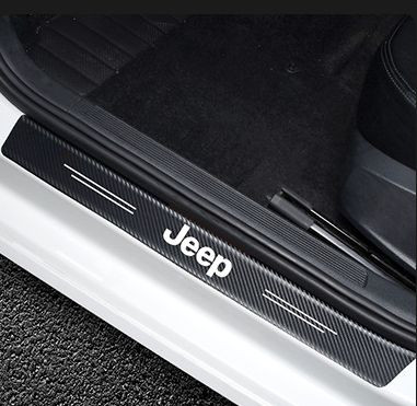 Наклейки защитные на пороги  карбон (60см-2шт; 40см-2шт.)  4шт.  JEEP