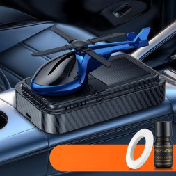 Игрушка на торпедо "вертолет" карбоновая платформа с ароматизатором, синий