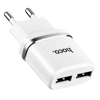 Зарядные устройства 220V  HOCO  2USB 2.4A Белый