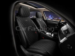 Накидки Фронт  «BULLET»  Черный/Черный/Черный  (велюр класса люкс) 2шт.