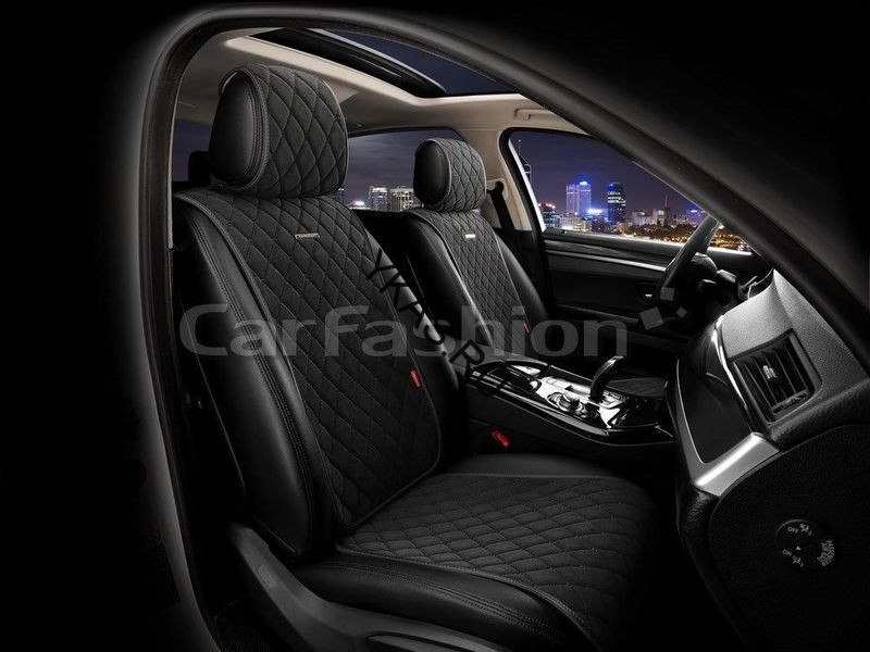 Накидки Фронт  «BULLET»  Черный/Черный/Черный  (велюр класса люкс) 2шт.