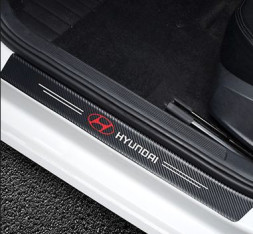 Наклейки защитные на пороги карбон (60см-2шт; 40см-2шт.) 4шт. KIA