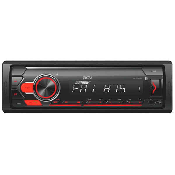 Автомагн.  ACV-912BR  (красный)  USB/SD/FM ресивер  Bluetooth