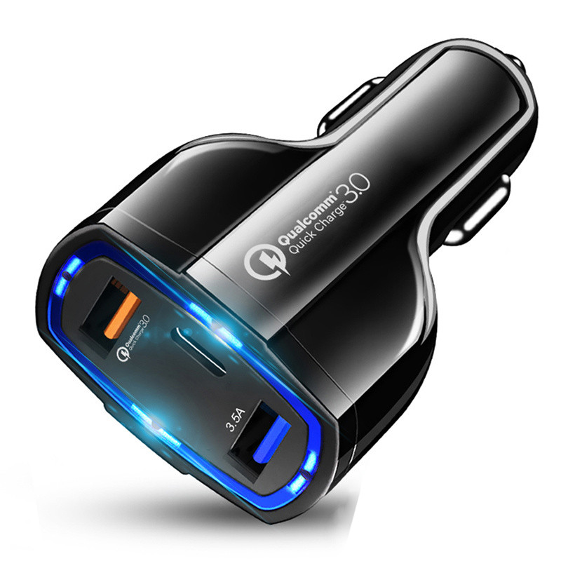 АЗУ  TDS  2USB + 1 Type-C (QC3.0/ 35w) Черный