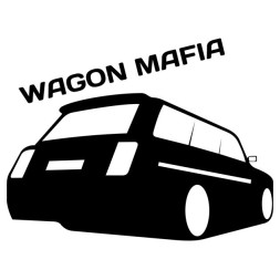 Наклейка "Wagon mafia"  14x20см. Белый