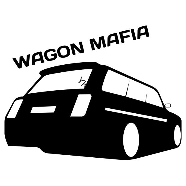 Наклейка "Wagon mafia"  14x20см. Белый