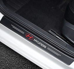 Наклейки защитные на пороги карбон (60см-2шт; 40см-2шт.) 4шт. LADA