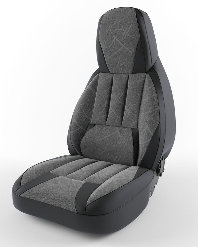 Авточехлы  Hyundai  Accent II с 2000-2006г.  ПИЛОТ ФОРСАЖ флок+кож.зам  Серый