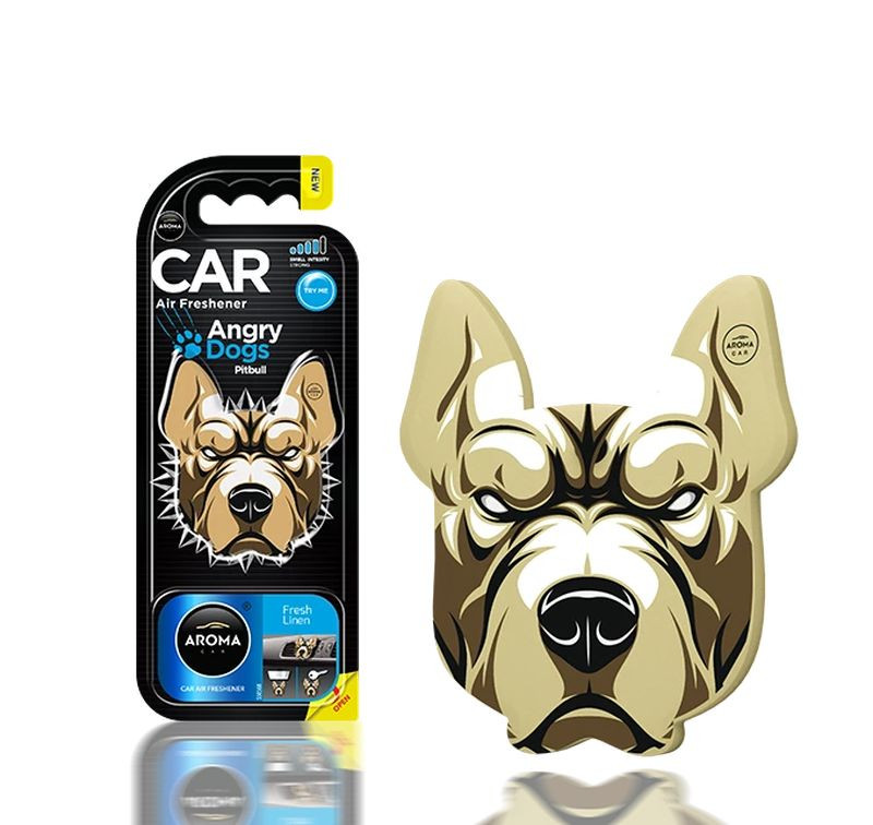 Осв.воздуха  AROMA CAR  Angry Dogs "Fresh Linen"  (на дефлектор/подвесной)