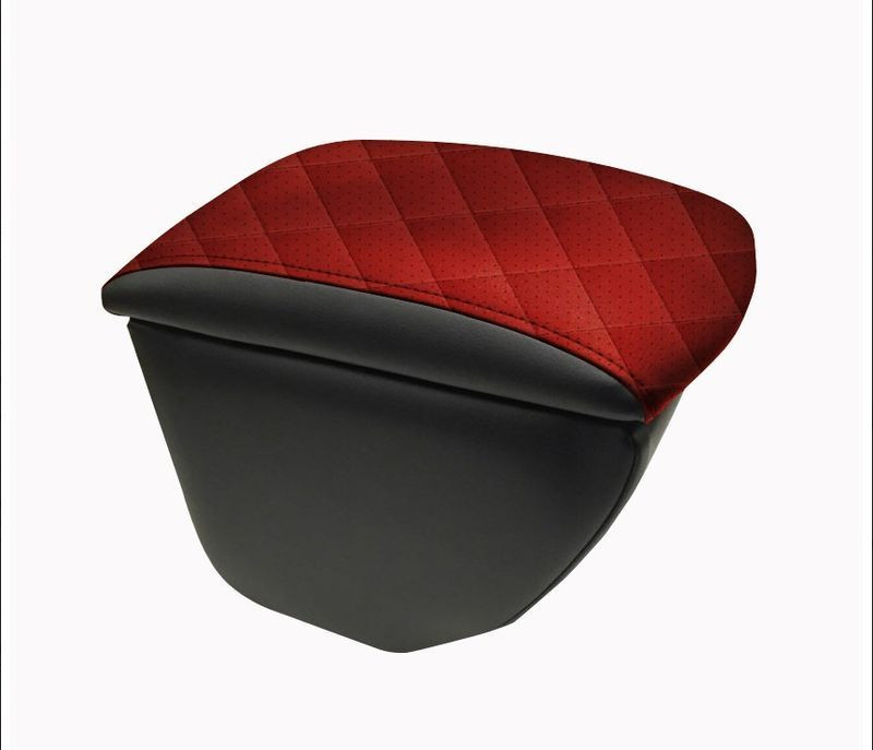 Подлокотник мод. Daewoo Nexia c 2005г.-  чёрный/красный/красный  РОМБ