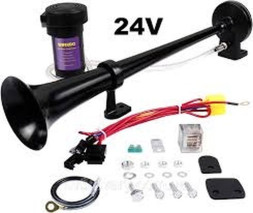 Сигнал возд TZ-318 1 дудка металл 24V/150db/450mm с компрессором