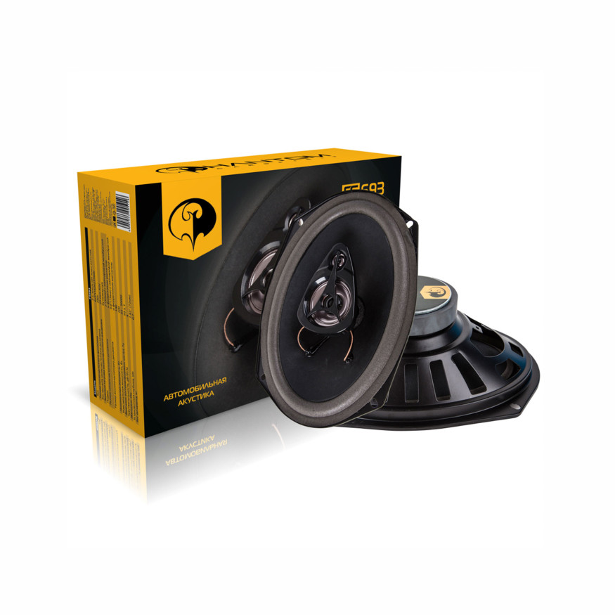 Автомобильные колонки  6x9"  Phantom   200W   (3-полосная)