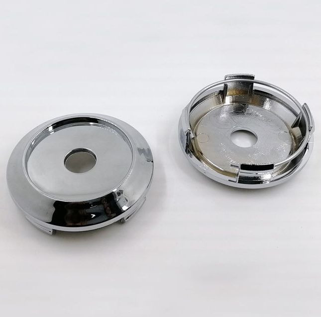 Заглушка (колпачок) на литой диск D64, наружн. d=64мм, внутр d=60мм. хром