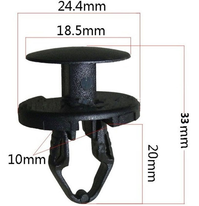 Клипсы  В=33 / Ш=24,4 мм.  (цена за упак. 10шт.)