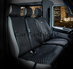 Накидка «PALERMO VAN»  Черный/Темн.серый/Черный (капрон/экокожа)