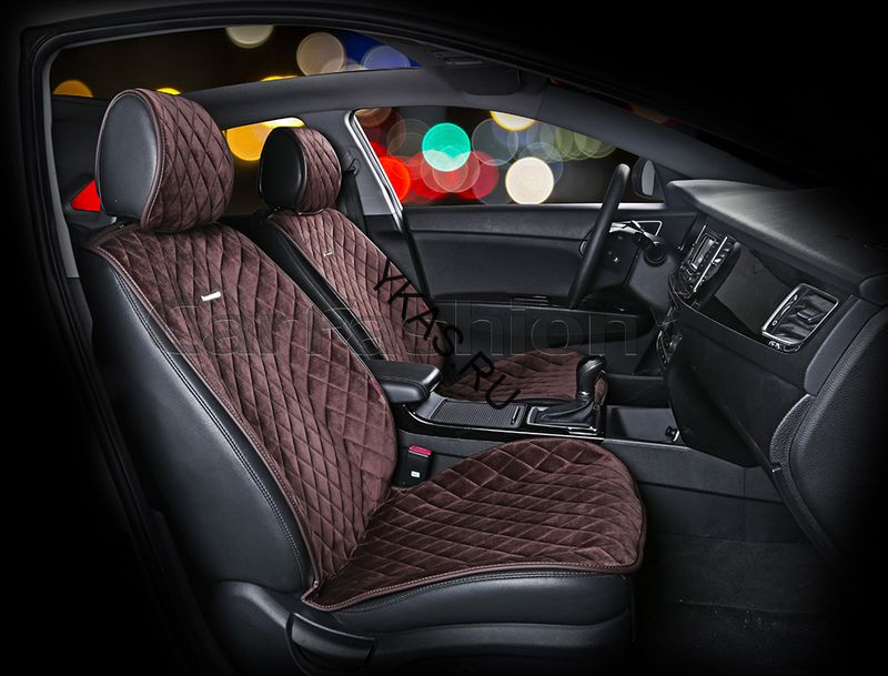 Накидки Фронт  «CALIFORNIA»  Кофе/Кофе/Кофе  (велюр премиум класса)