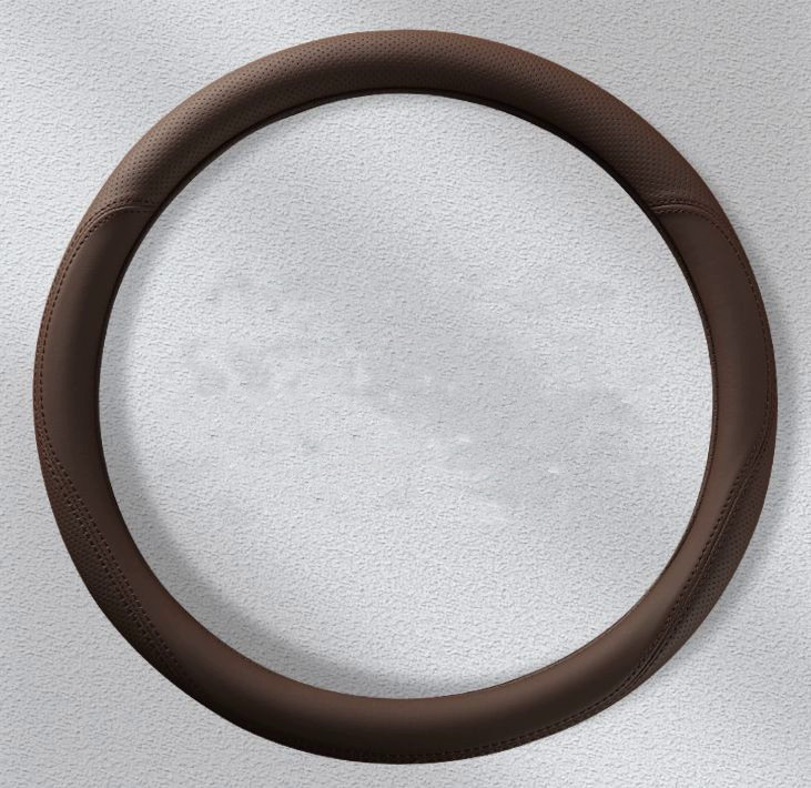 Оплетка на руль   Carlife  "Nappa" М,  Коричневый/Коричневый кожа с перфорацией