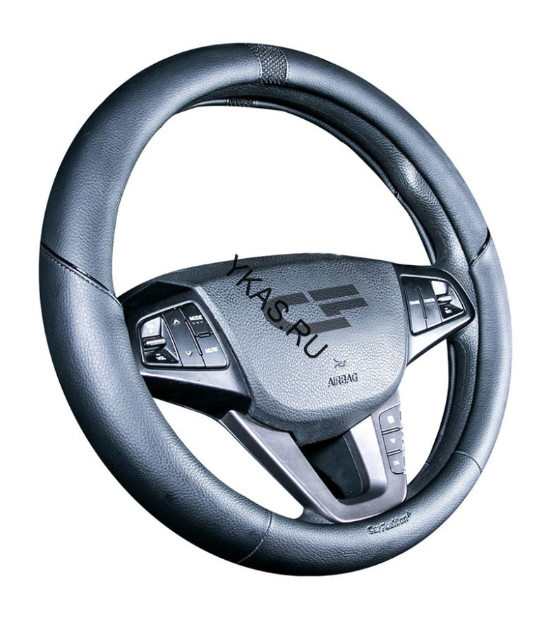 Оплетка на руль   CF  SECTOR - М,  Чёрный/Чёрный