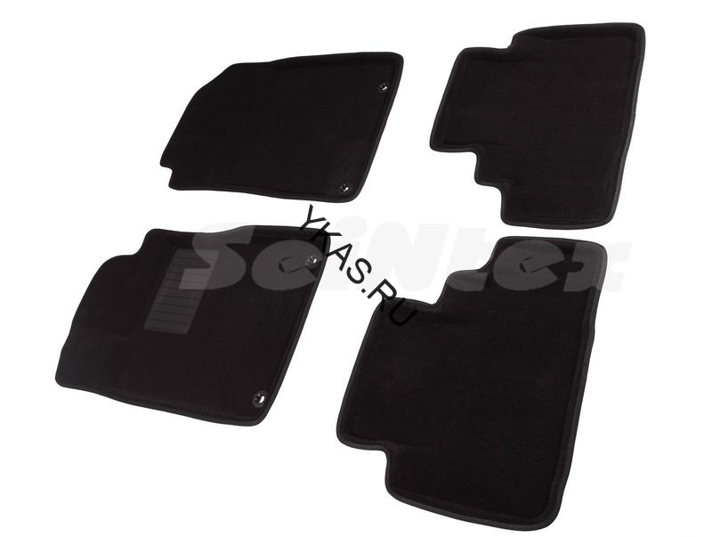 Коврики  Honda CR-V IV 2012-2016г.  /компл.4шт./осн.резин./ 3D