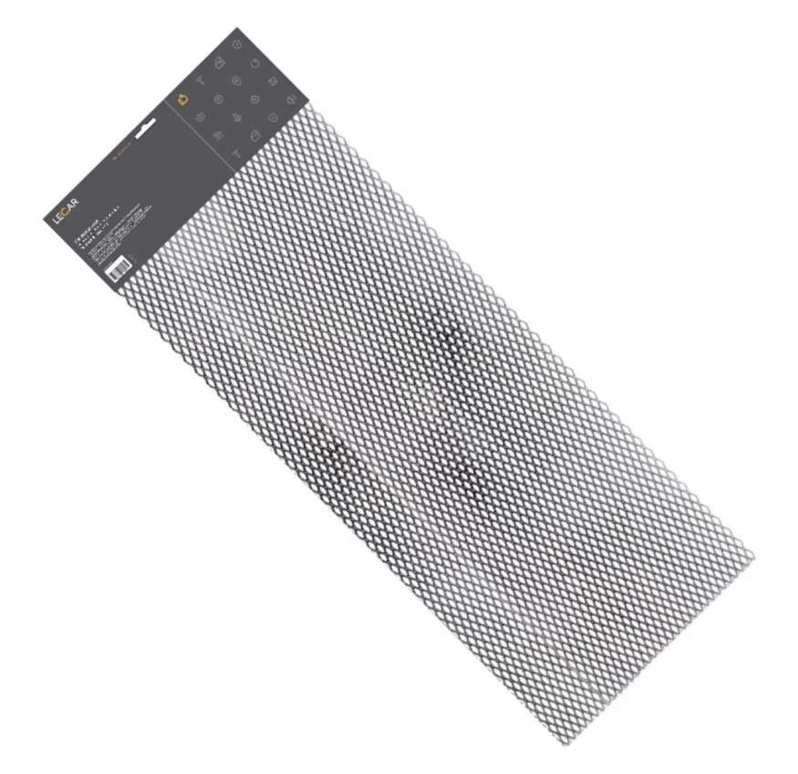 Решетка декоративная  Lecar 1м х 0,4м  мелкая  Черная (в упаковке)