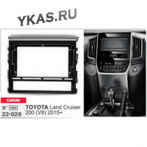 Переходная рамка CarAv 22-026 9' TOYOTA Land Cruiser200 (V8) 2015+  предзаказ