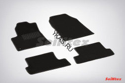 Коврики текстильн. Peugeot 407 2004-2010г. /компл.4шт./осн.резин./LUX
