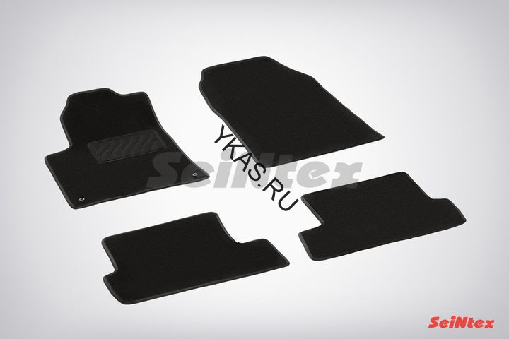Коврики текстильн. Peugeot 407 2004-2010г. /компл.4шт./осн.резин./LUX
