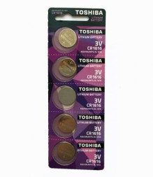 Батарейки Toshiba   круглые CR1616 цена за 5шт.