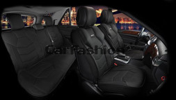 Комплект Накидок  «SAMURAI PLUS»  Чёрный/Чёрный/Чёрный  (экокожа/нубук)