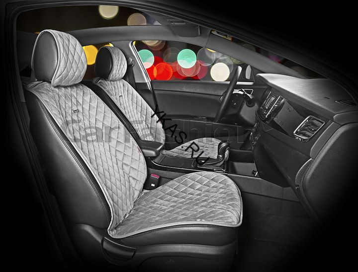 Накидки Фронт  «CALIFORNIA»  Св.Серый/Св.Серый/Св.Серый  (велюр премиум класса)