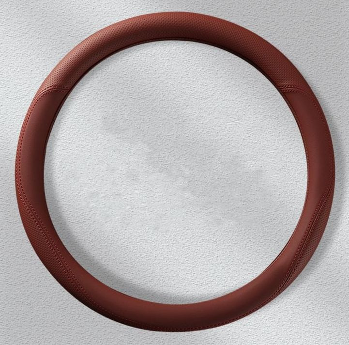 Оплетка на руль   Carlife  "Nappa" М,  Красный/Красная кожа с перфорацией