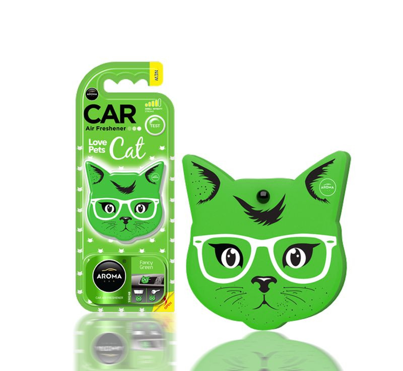 Осв.воздуха  AROMA CAR  Cat "Fancy Green"  (на дефлектор/подвесной)
