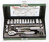 Инструмент HANS. Набор торцевых головок 1/4" , 18 предметов