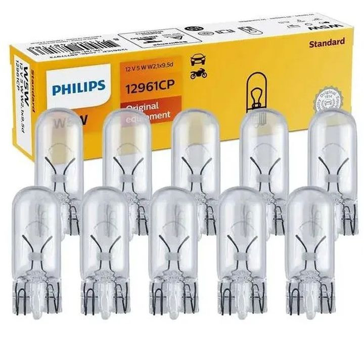 Автолампа Philips 12V   W5W   5W    W2,1X9,5d