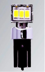 Маяк Cвет-од  ULTRA 12V T10  3SMD (3020) Side/60*/180* 1.2W 40Lm W2,1x9,5D 6000K SUPER WHITE (2шт.)