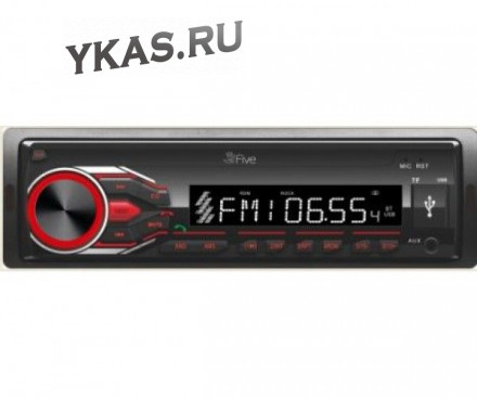 Автомагн.  Five F22R (красный ) BT USB AUX FM