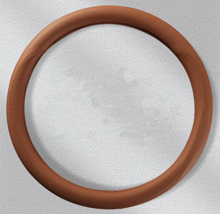 Оплетка на руль   Carlife  "Nappa" М,  Рыжая/Рыжая кожа с перфорацией