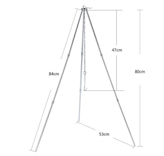 Holiday Тренога для костра складная (в сложеном 33х7см в расложенном состоянии 80х53см)